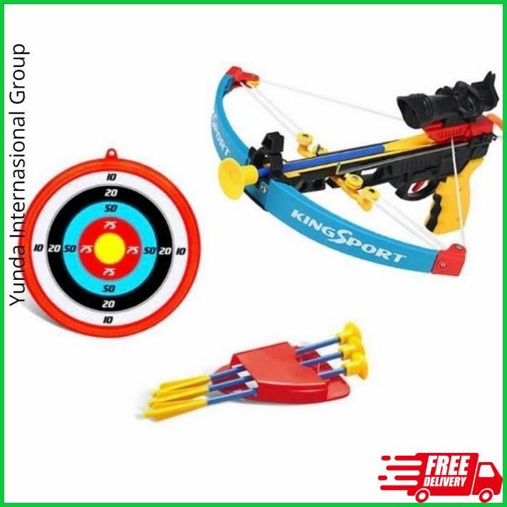 Mainan Anak Crossbow Memanah Panah Set Panah Panahan Tembakan