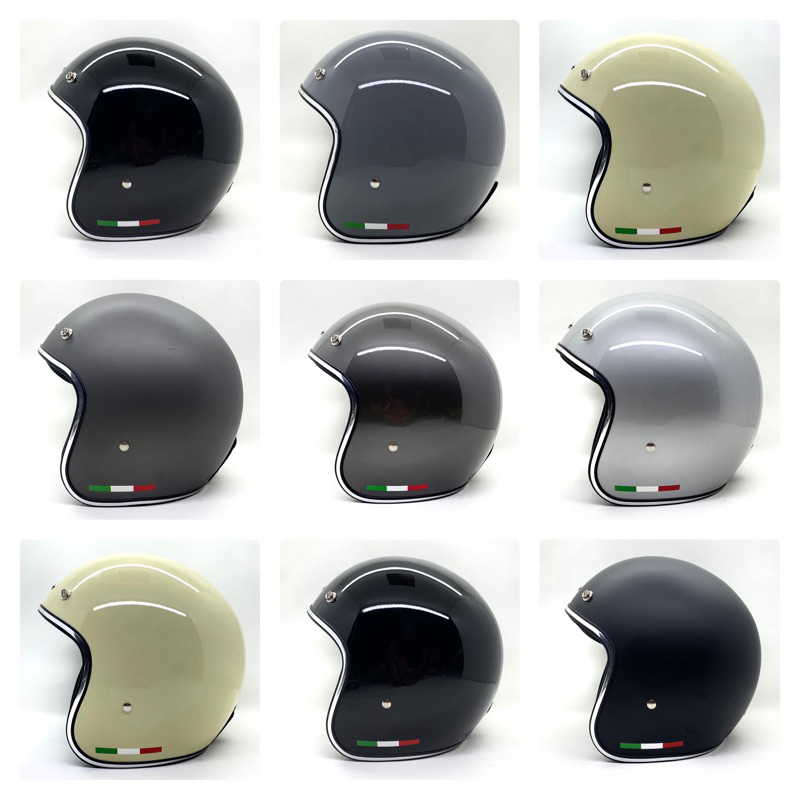 helm bogo polos lis crome batok saja tanpa kaca