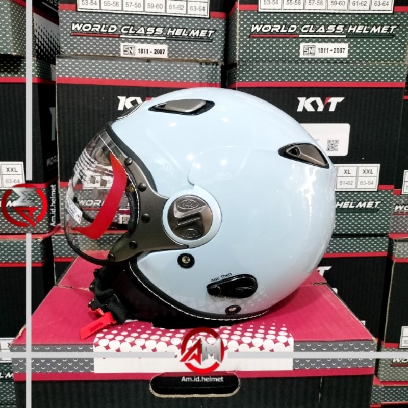 HELM KYT ELSICO SOLID STELL BLUE l KYT ELSICO POLOS