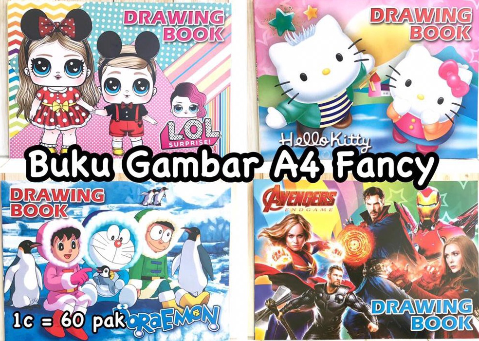

[Produk EW79] [D] (10 pcs) Buku gambar fancy A4 (1 pak isi 10 pcs) ahiz9
