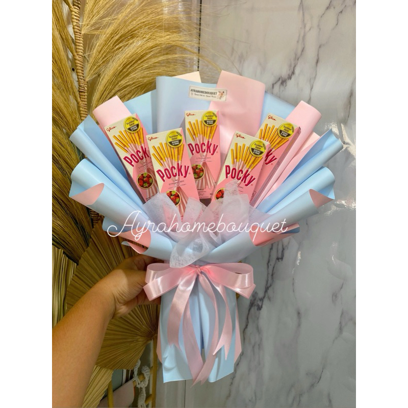 

[POCKY] Ready Bouquet Buket Bucket Snack Jajanan Pocky Poky Kado Hadiah Ulang Tahun Wisuda