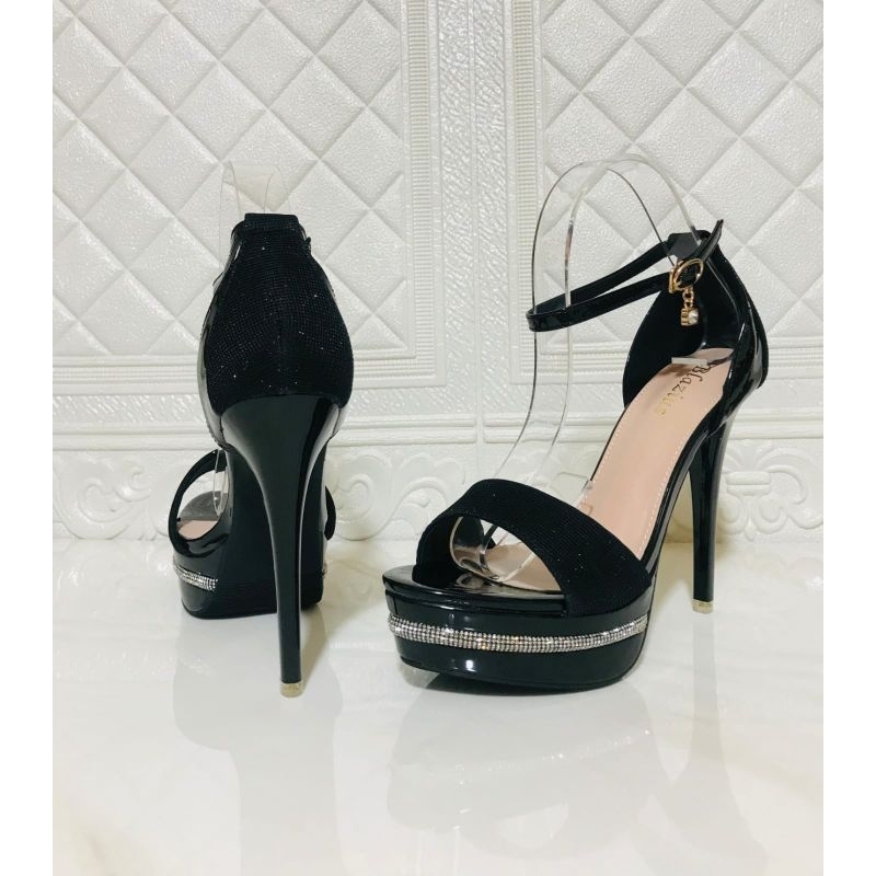heels tinggi 13cm black only