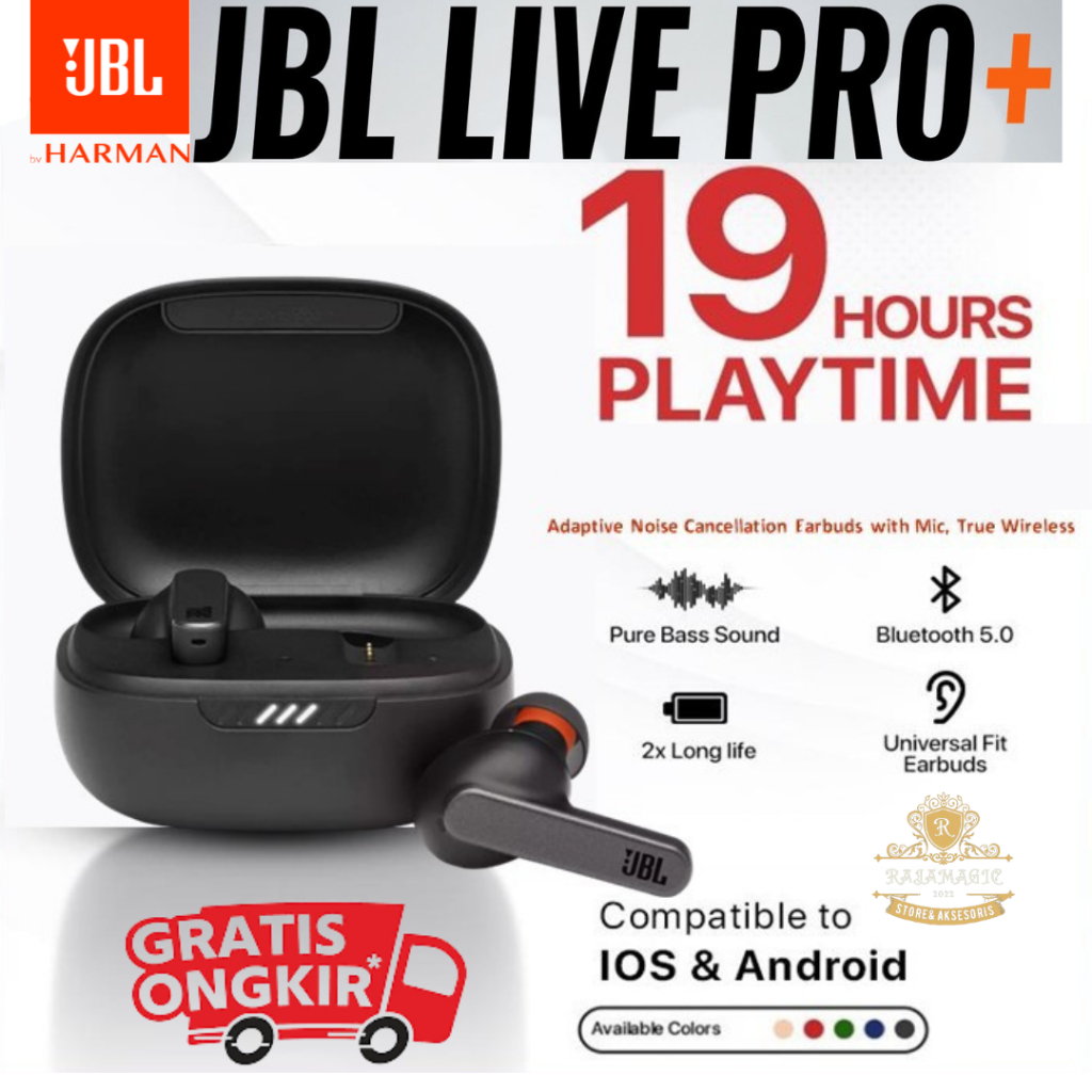 JBL Live Pro+ TWS Headset Bluetooth 5.0 Jbl Live Pro Plus Wireless Stereo Bass