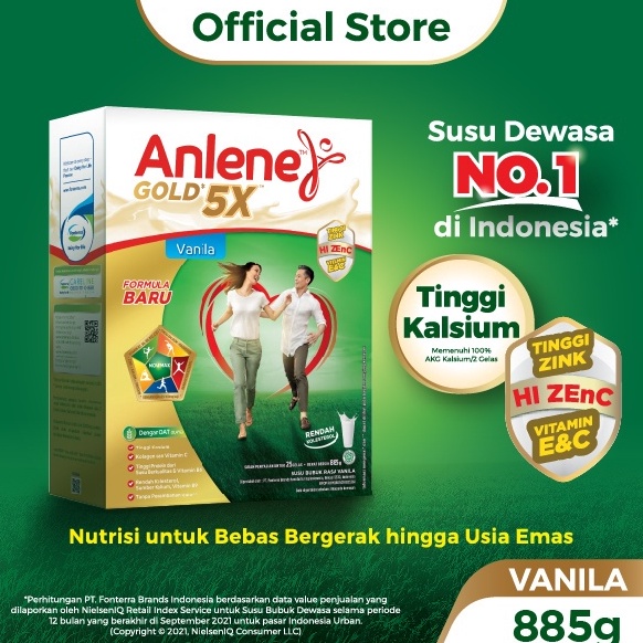 

Anlene Gold 5X Susu Bubuk Dewasa Vanila 885g - Nutrisi Tinggi Kalsium Untuk Tulang, Sendi, dan Otot evamq