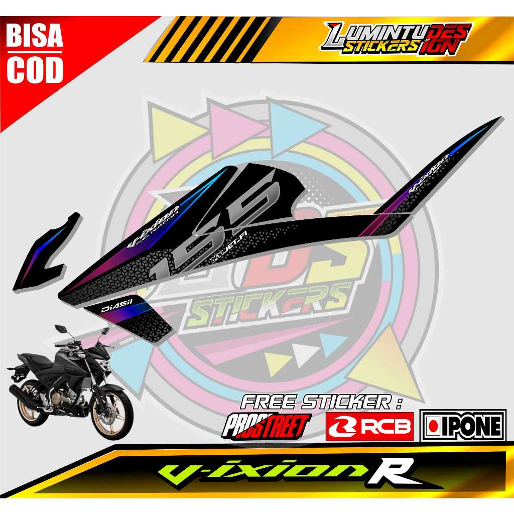 STRIPING VARIASI MOTOR YAMAHA VIXION R / STICKER LIST MOTOR VIXION R