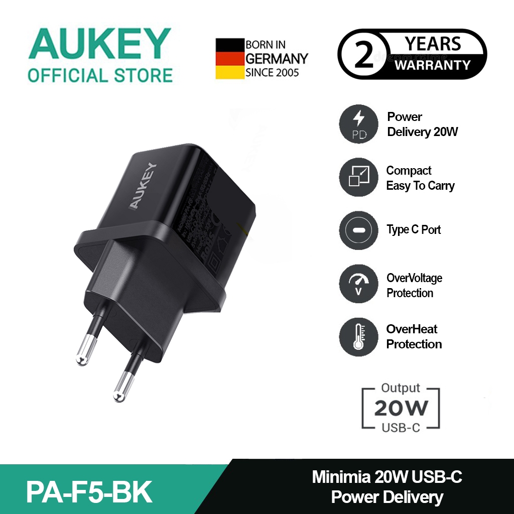 Aukey Charger Port Type C 20W Fast Charging PA-F5