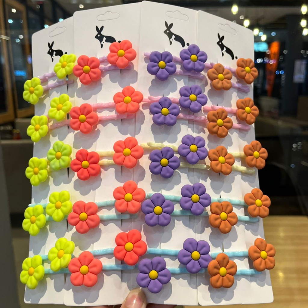 10 PCS JEPIT RAMBUT ANAK LUCU/ JEPITAN RAMBUT ANAK LUCU KARAKTER BUNGA