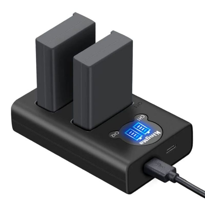 Kingma EN-EL9/En-El9A Battery For Nikon D5000, D3000, D40, D40X, D60 With Dual Slot LCD Charger
