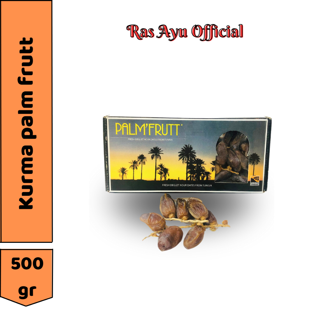 

KURMA PALM FRUTT / PALM FRUTT 500 gr ( 2 box ) 2 pcs / Kurma tunis Tangkai / oleh oleh haji umroh - kurma indonesia