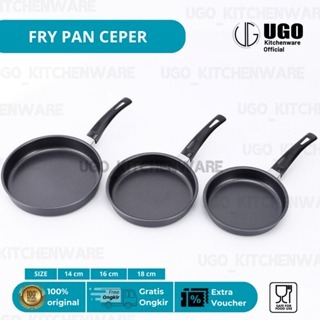 UGO Teflon Penggorengan Anti Lengket | Panci Wajan Telur Mini 14cm 16cm 18cm | Cetakan Kulit Lumpia 