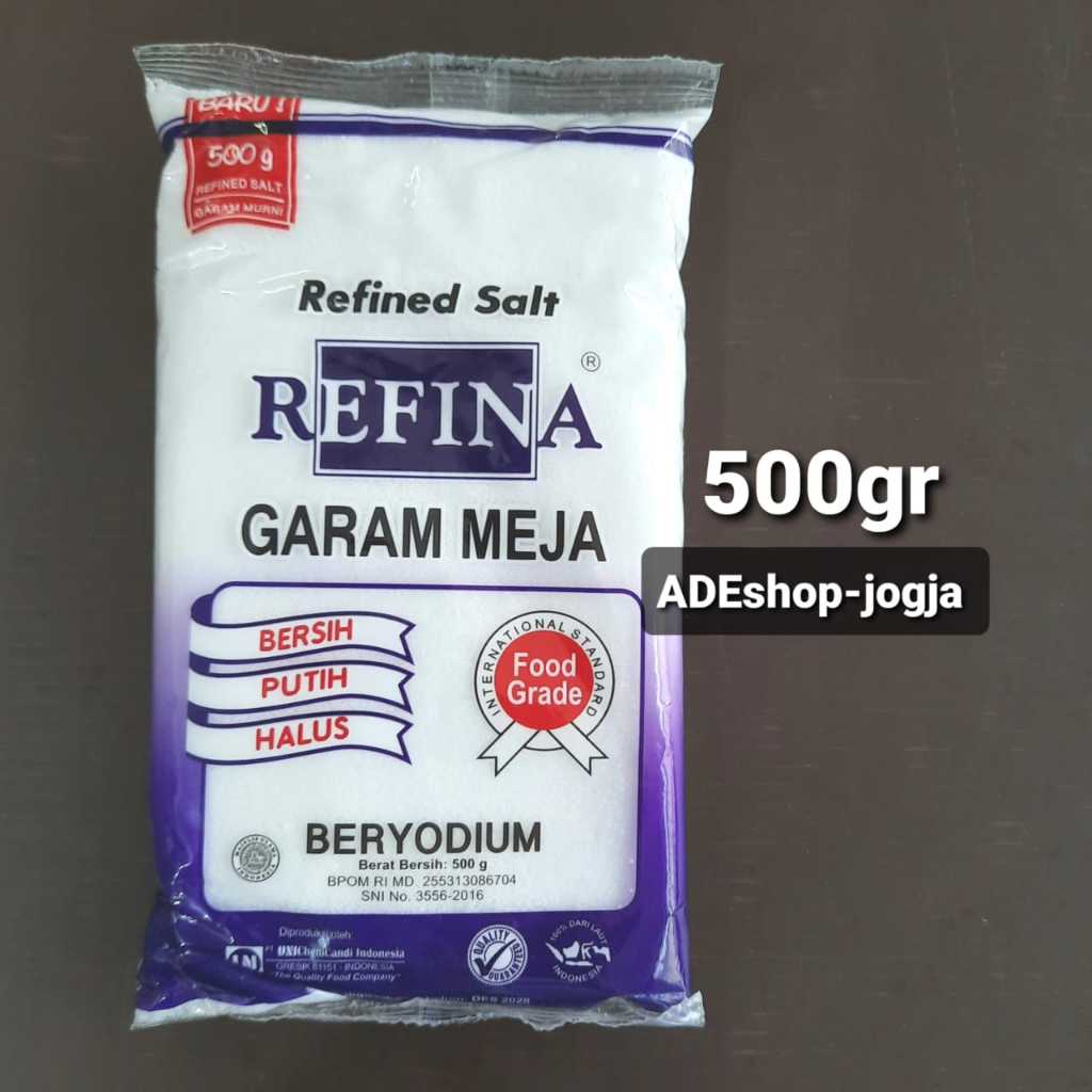 

Garam meja Refina Refill 500 gr refined salt beryodium