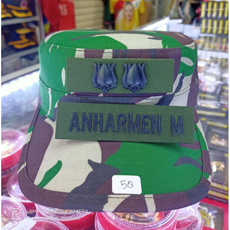 topi pdl wol + pangkat letkol dan nama