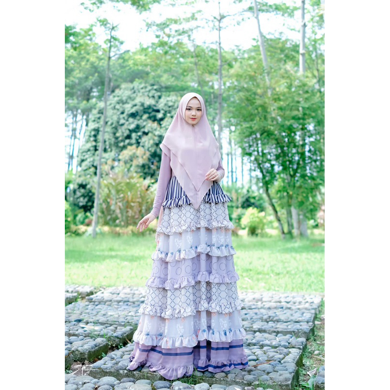 ASHERA FLOWER BY JOZA ARINA CLOTHING GAMIS DRESS BUSUI MERMAID UMBRELLA RAINBOW