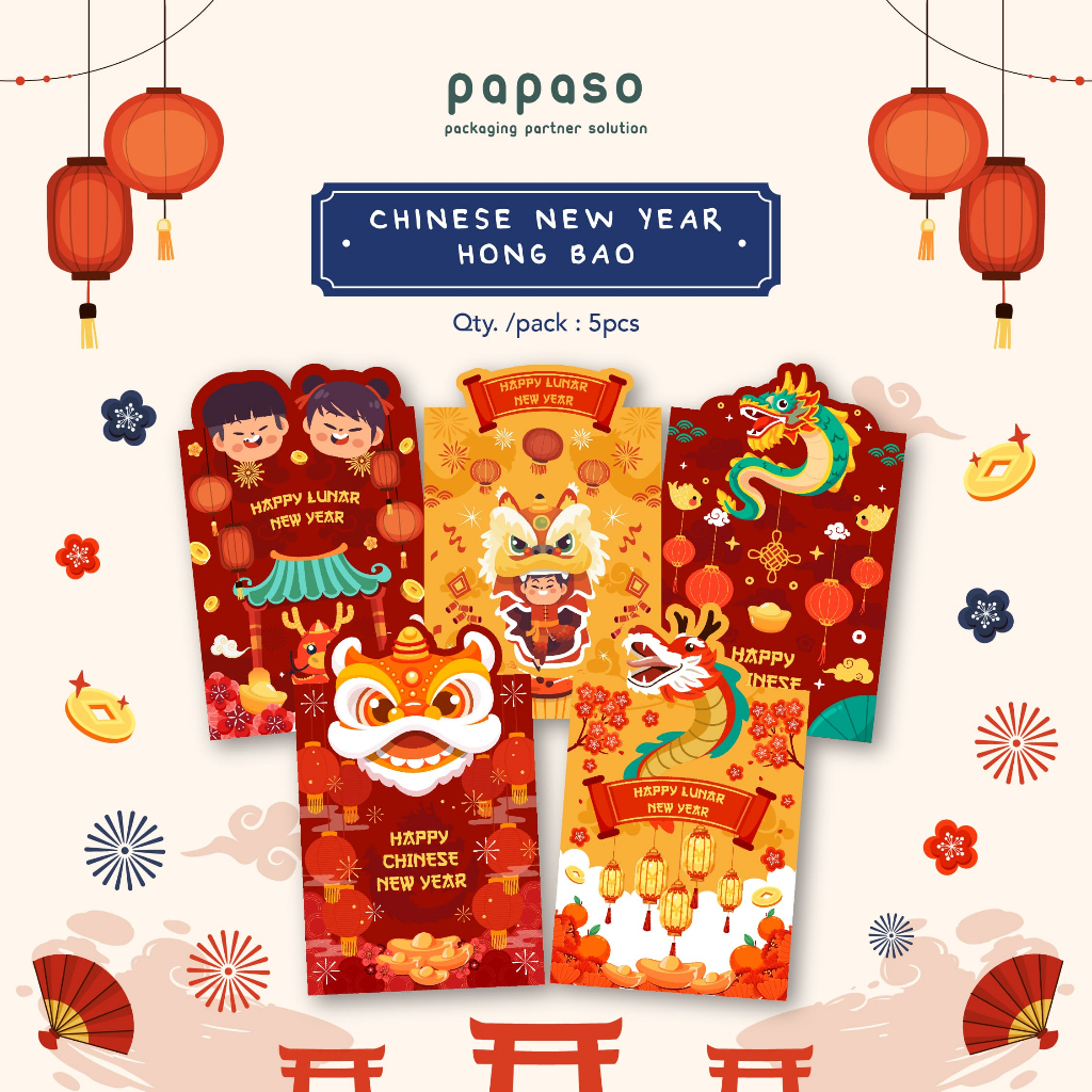 

Angpao Imlek 2024 / Amplop Tahun Baru Chinese New Year (Isi 5pcs)