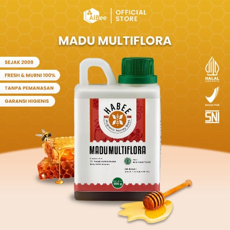 

Madu Hutan Asli Murni 100% Madu Anak Aman Higienis - Madu Multiflora Habee