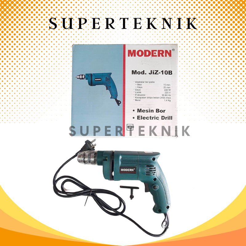 Bor 10mm JIZ-10B Modern / MODERN JIZ10B Mesin Bor Tangan Listrik 10mm Modern JIZ-10B / Mesin Bor MOD