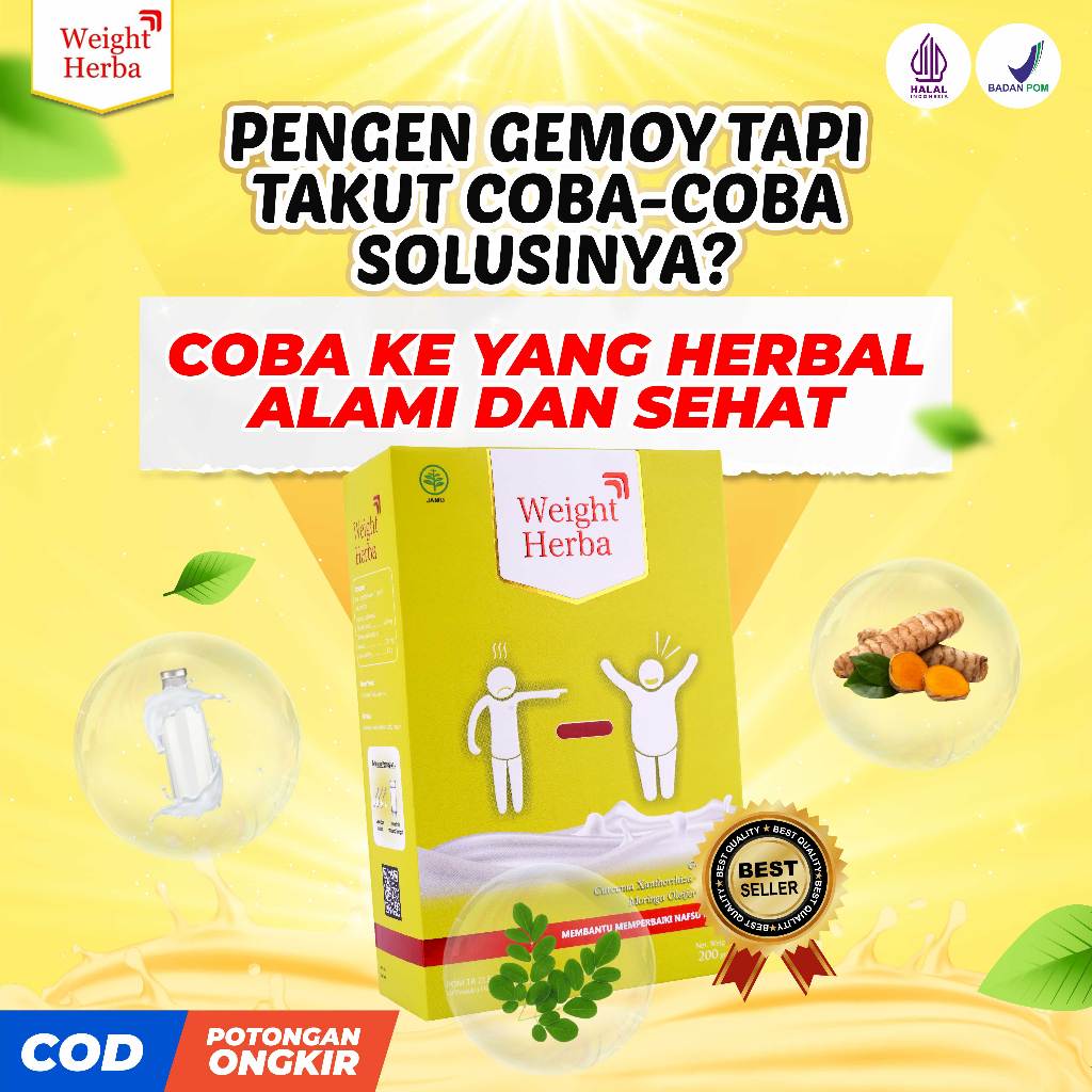 Susu penggemuk badan Weight Herba untuk dewasa dan remaja aman halal bisa COD 100 original