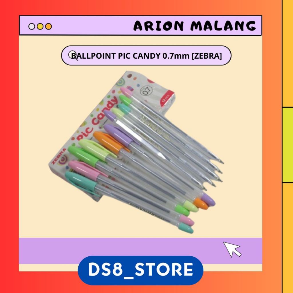 

Pulpen/Pen/Ballpoint PIC CANDY Hitam 0.7 mm ZEBRA