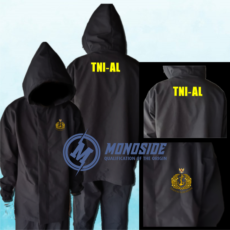 JAS HUJAN STELAN / JAS HUJAN TNI AL /JAS HUJAN CUSTOM / DUA LAPIS BISA CUSTOM DESAIN