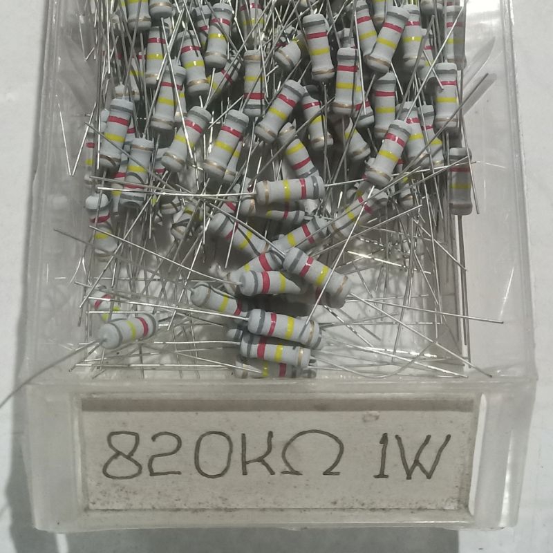 R 820K 1W Resistor 820K Ohm 820 Kilo Ohm 1 Watt