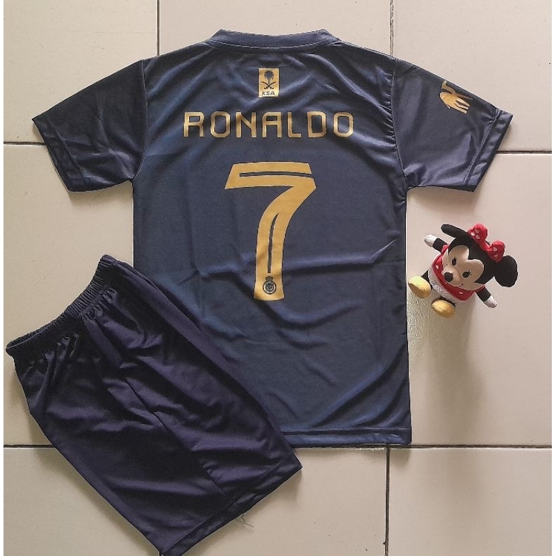 JERSEY BOLA SETELAN ANAK RONALDO ALNASSR AWAY MULTISPORT