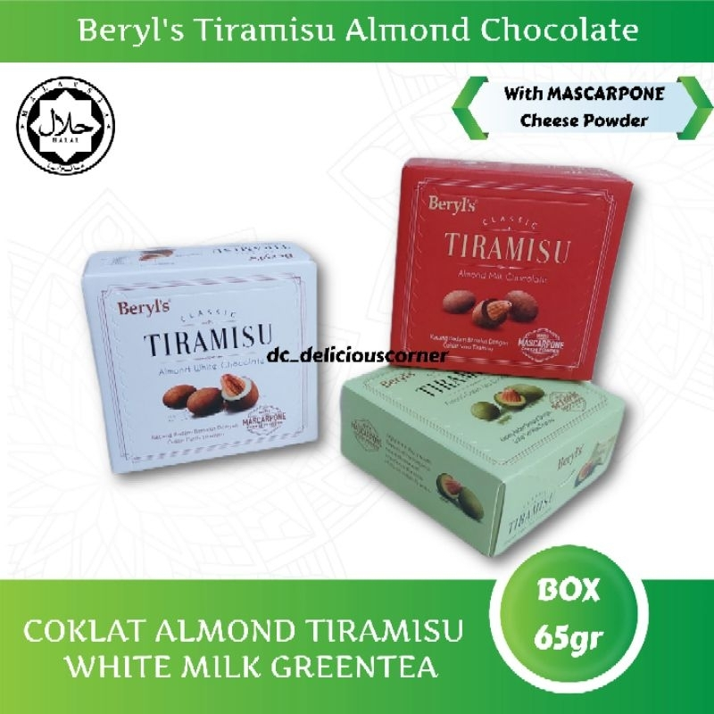 

Beryl's Tiramisu Almond 65g Beryls Coklat Chocolate kemasan box import Malaysia halal