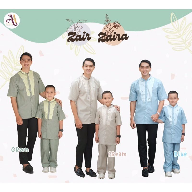 Laisha Kids - Setelan Baju Koko Anak Laki Laki Dewasa Lengan Pendek Katun OXPORD ZAIR SYAHIR A2Kids