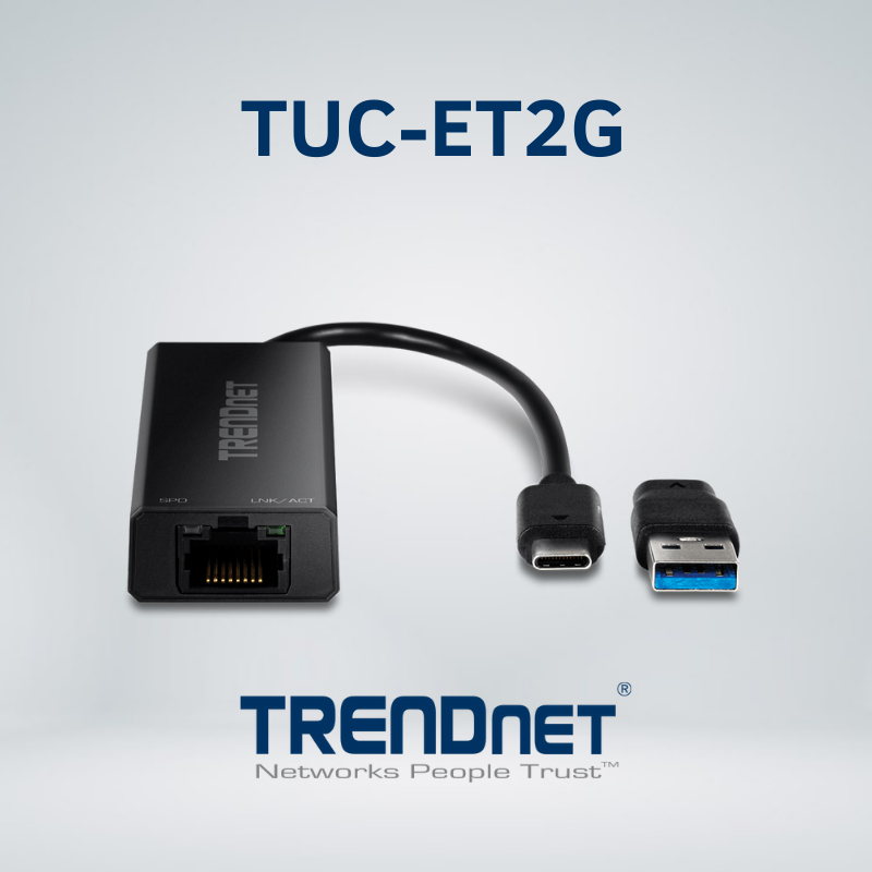 TRENDnet TUC-ET2G USB-C 3.1 to 2.5GBASE-T Ethernet Adapter