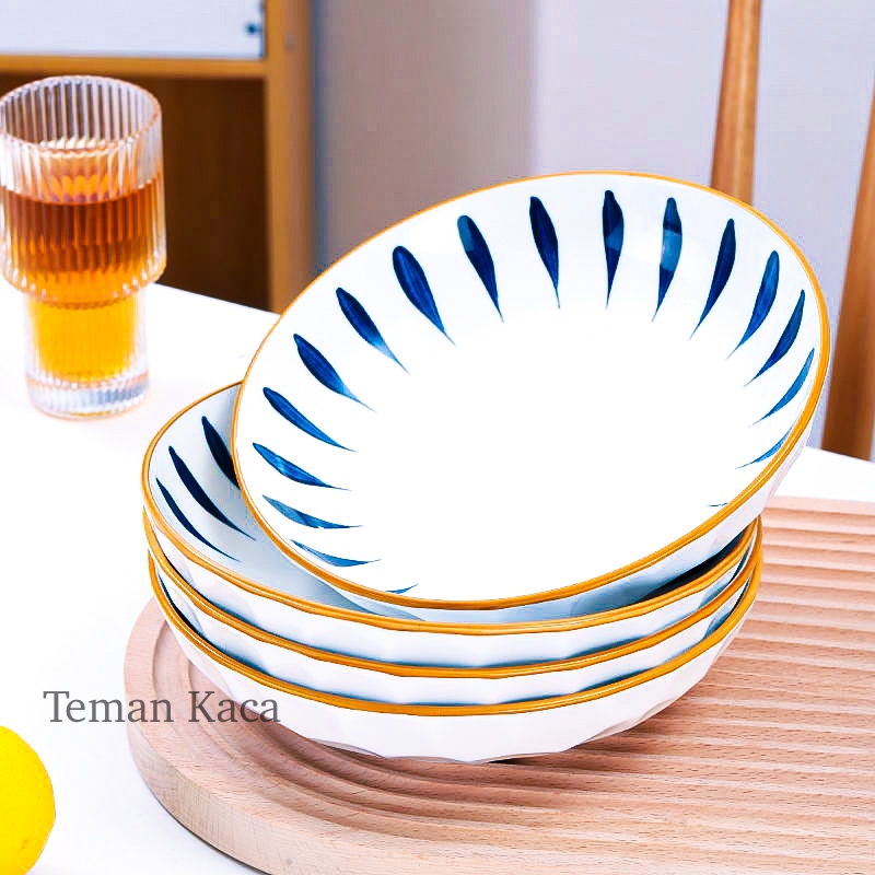 Piring makan keramik jepang 8 inch | Piring porcelain 20cm