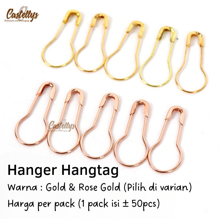 Hanger HT Gold & Rose Gold Gantungan Hangtag Hang Tag Kartu Natal Imlek Lebaran