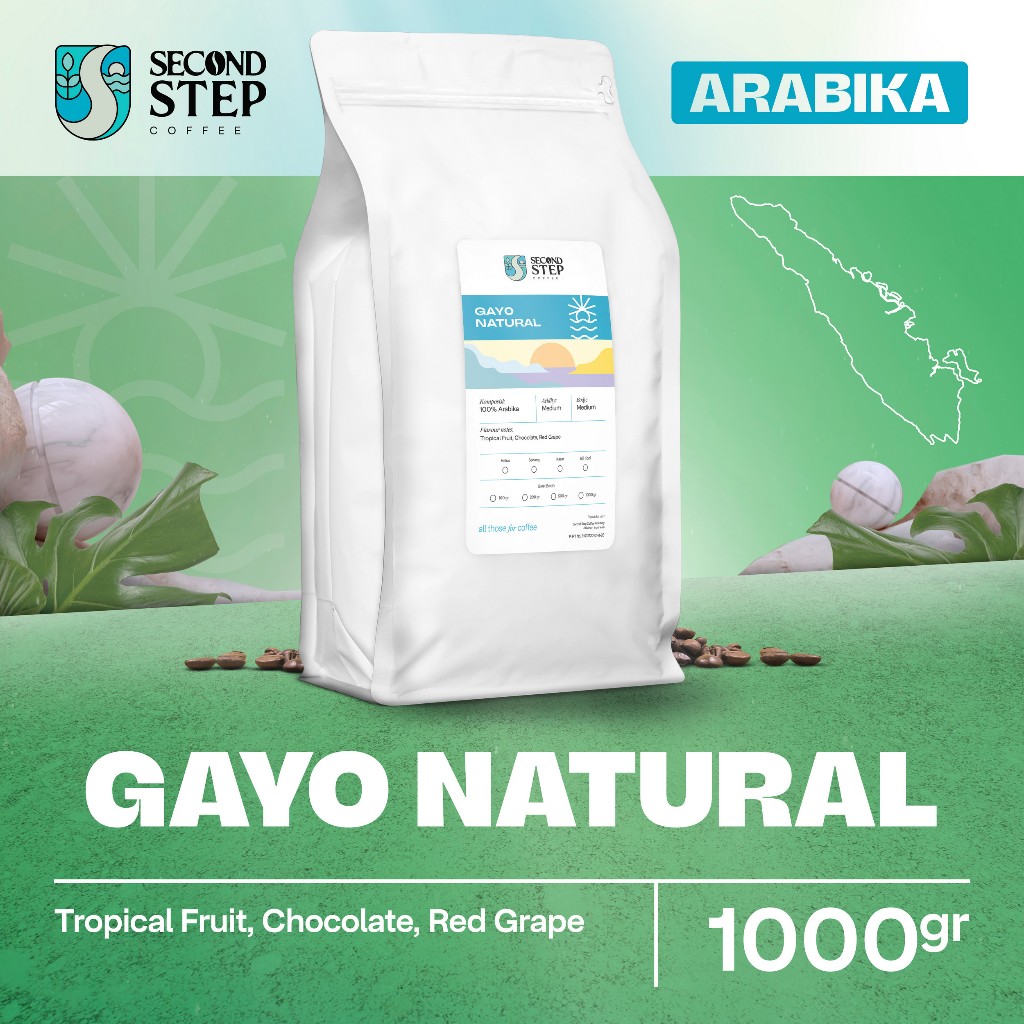 

Kopi Arabika Gayo Natural Arabica Specialty Coffee Bean 1Kg Biji Bubuk