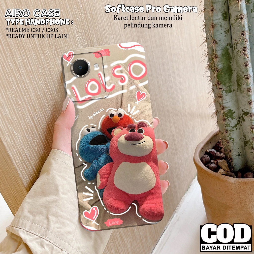 Case Realme C30 / C30S - Softcase Pro Camera - Casing Realme C30 / C30S - Fashion Case Kartun - Sili