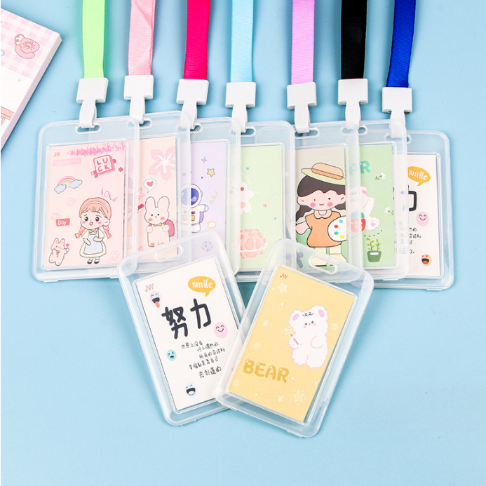 

Name Tag ID Card Holder Plastik Tebal Tempat Kartu Bus Label Nama