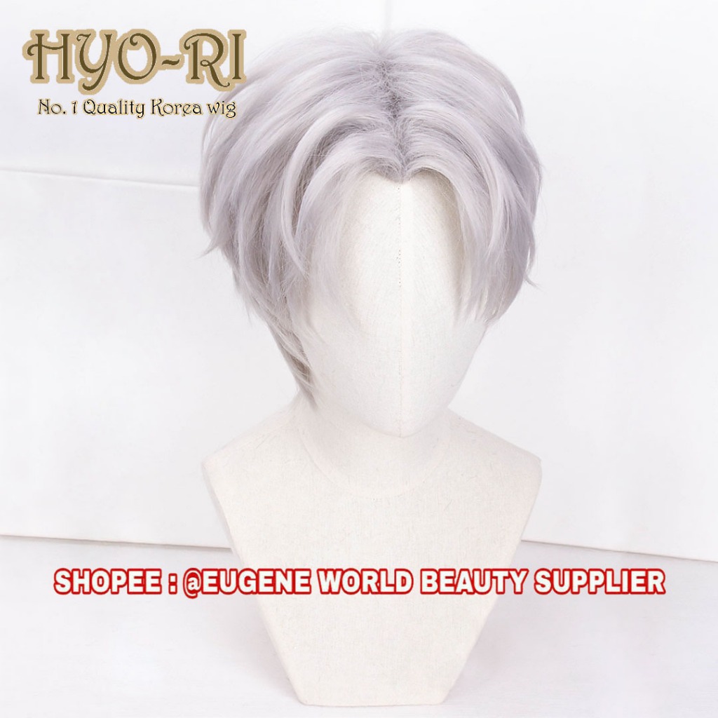 READY STOCK - WIG VYN RICHTER WIG COSPLAY GAME TEARS OF THEMIS WIG COWO COWOK PRIA LURUS PENDEK PONI