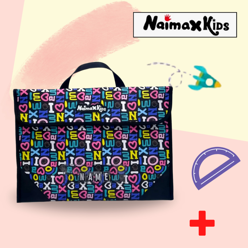 Naimax Kids | Tas Map Anak Multifungsi Folder Bag Anak Sekolah Karakter