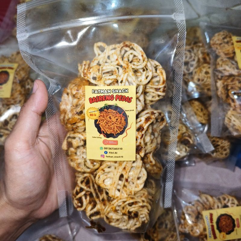 

krupuk Rafael bantat pedas 500 grm