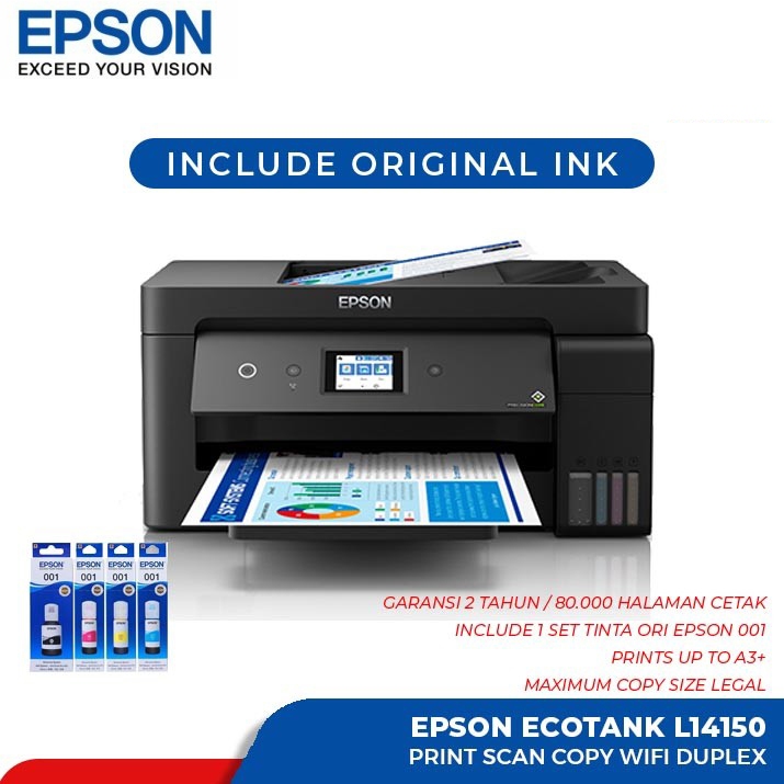 Epson EcoTank L14150 A3+ Wifi Duplex All in One Ink Tank Printer A3