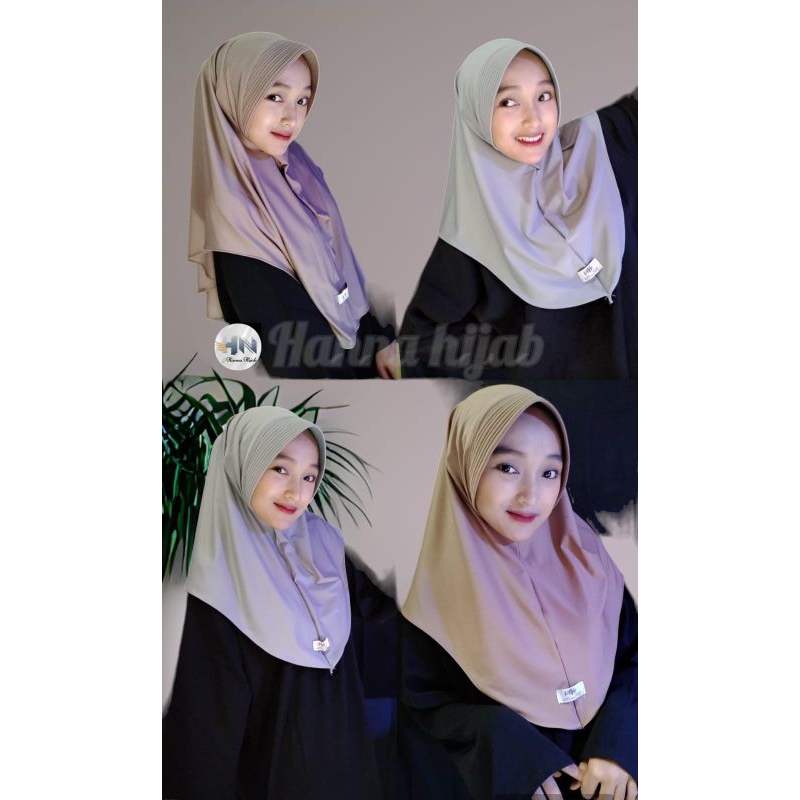 Hanna Hijab - Hijab Instan Bergo ukuran L / Hijab Bergo / Hijab daily / Hijab Hamidah / Hijab model 