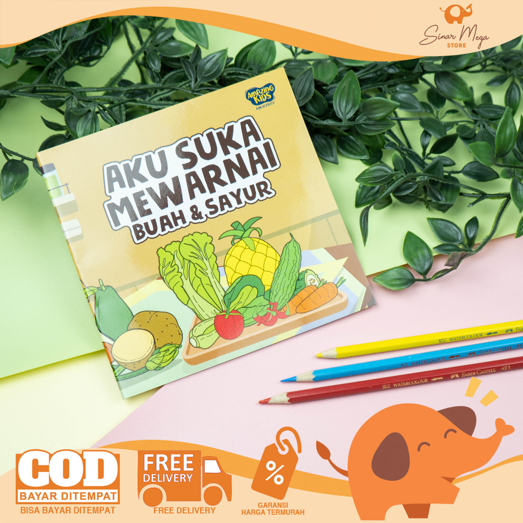 

AMAZING Aku Suka Mewarnai Buah & Sayur / Buku Latihan Mewarnai