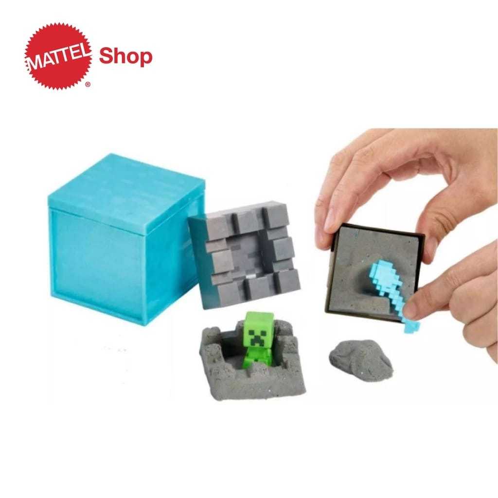 Minecraft mojang creper creeper mini mining set Original Mattel mainan creeper action figure