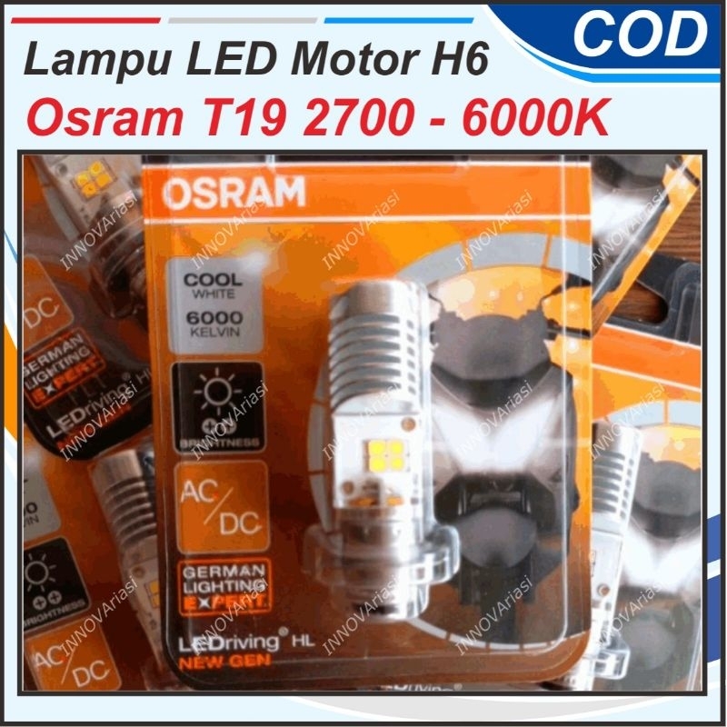 OSRAM T19 H6 PUTIH KUNING LED LAMPU DEPAN MOTOR