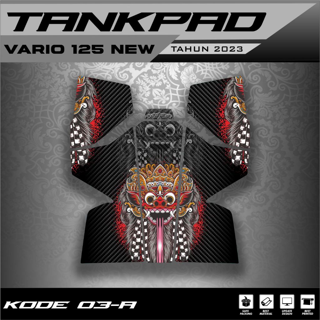 Tankpad Vario 125 New 2022 2023 Tebal Striping Vario Sticker Vario Pelindung Dashboard Vario Deckpad