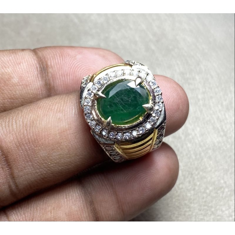 batu zamrud natural emerald beryl jamrud asli zamrud ring