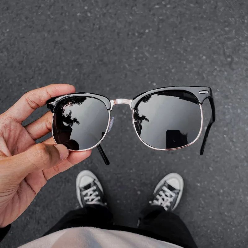 CLUBMASTER RETRO BLACK GOLD SUNGLASS - FOR UNISEX