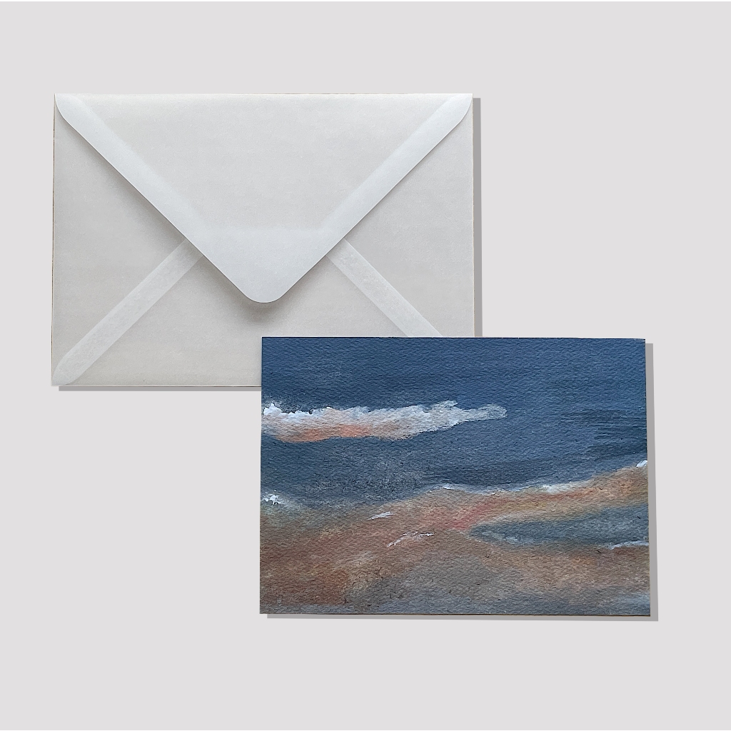 

A6 Gouache Painting Greeting Card with Vellum Envelope