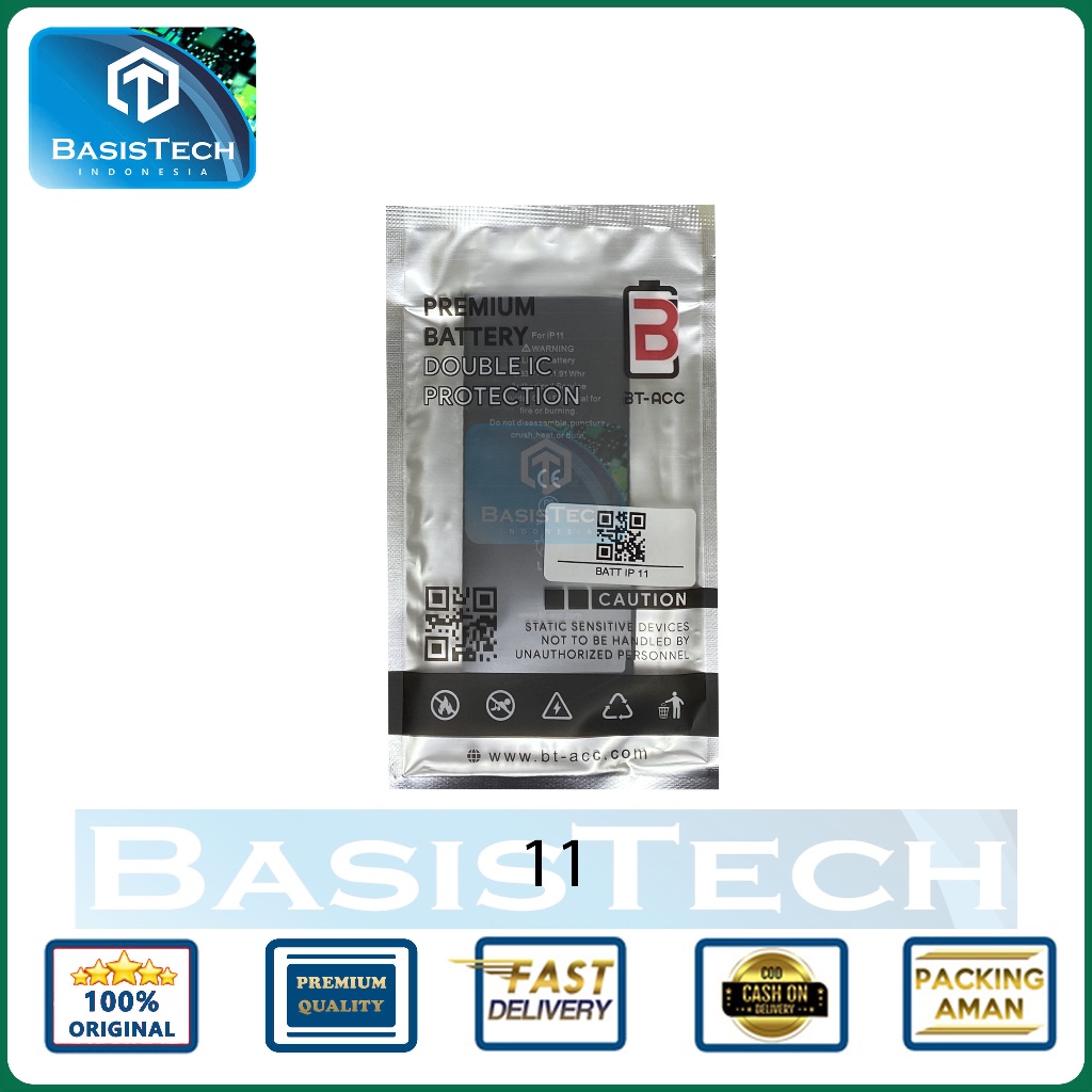 BATERAI FOR IPHONE 11 - BT-ACC DOUBLE IC POWER PROTECTION