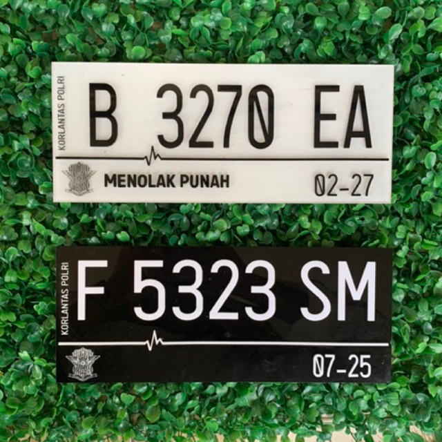 Plat Nomor Akrilik, Plat Nomor Motor/Mobil Premium, Plat Nomor Akrilik Timbul