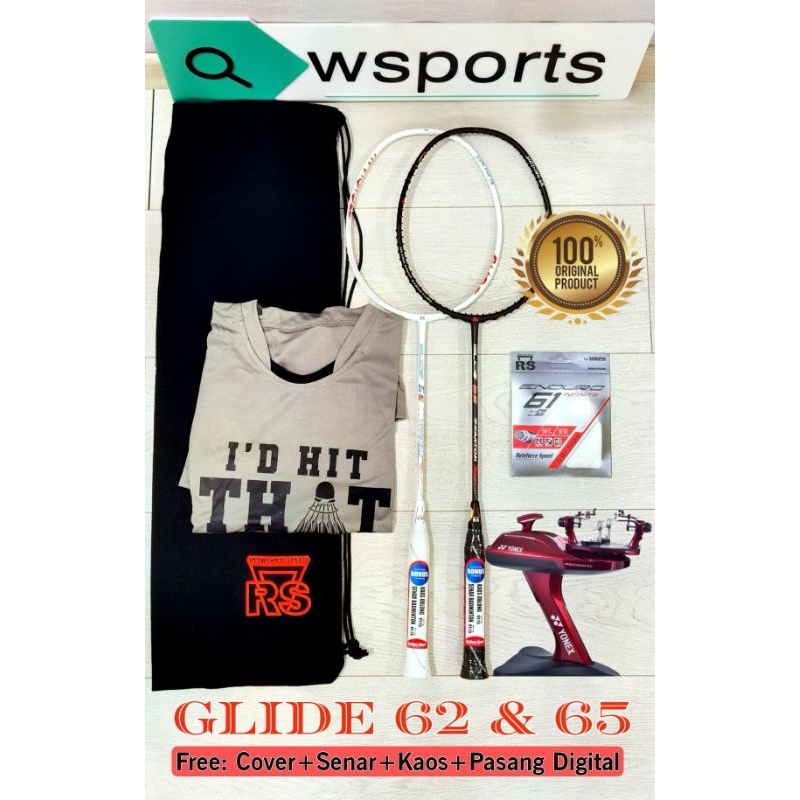 Raket Badminton RS GLIDE 62 65 PHANTOM INVISIBLE Original