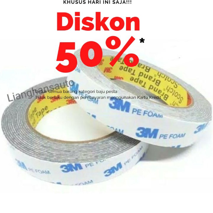

Serba Murah DOBLE TAPE 3M PE FOAM ISOLASI BOLAK BALIK 20MM x 4.5 METER Baru