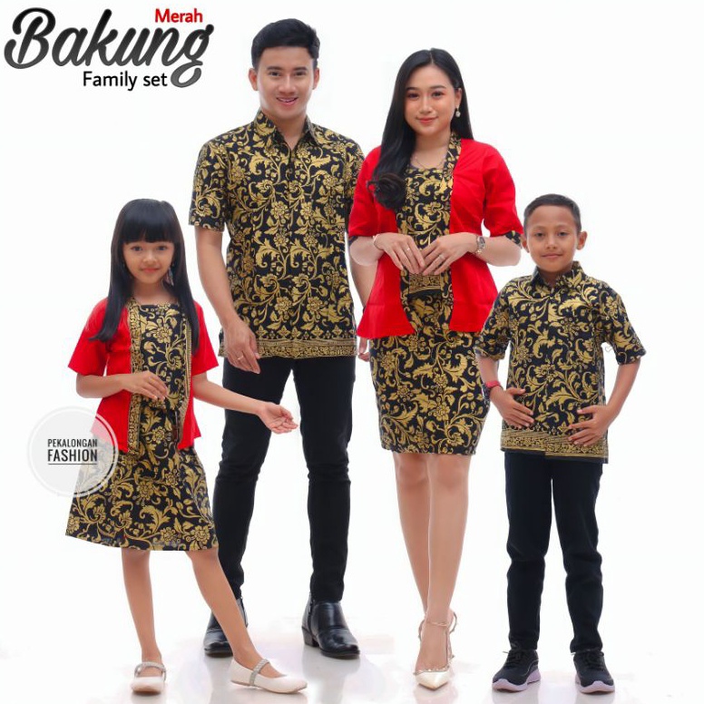 COUPLE KELUARGA BAKUNG MERAH BAJU NATAL / FAMILY SET / DRES NATAL / ANAK CEWE NATAL / ANAK COWOK NAT